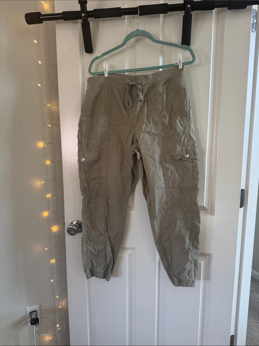 DKNY Olive Green Cargo Jogger Pants